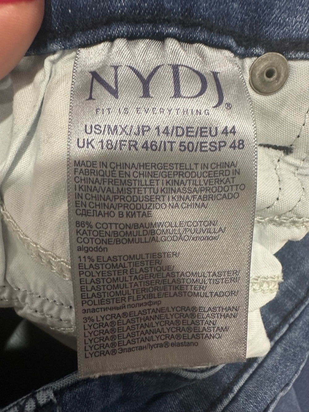 NYDJ Dark Wash Ami Skinny LiftxTuck Jeans - Picture 6 of 6